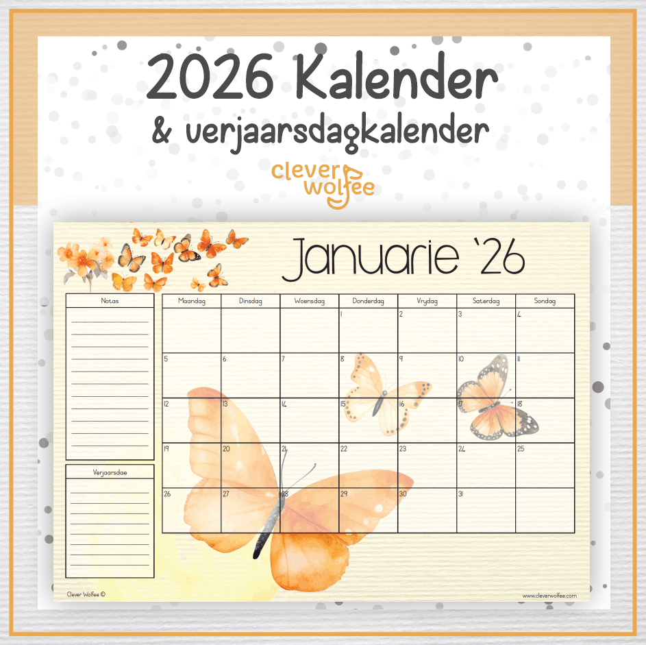 Oranje skoenlappers kalender 2026