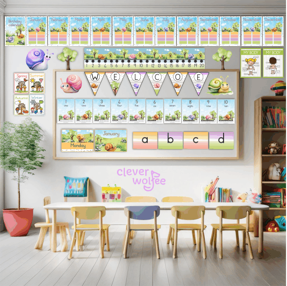 In the garden: Snails Class theme - Preschool - Image 2
