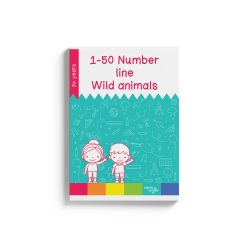 Number line 1-50 - Wild animals