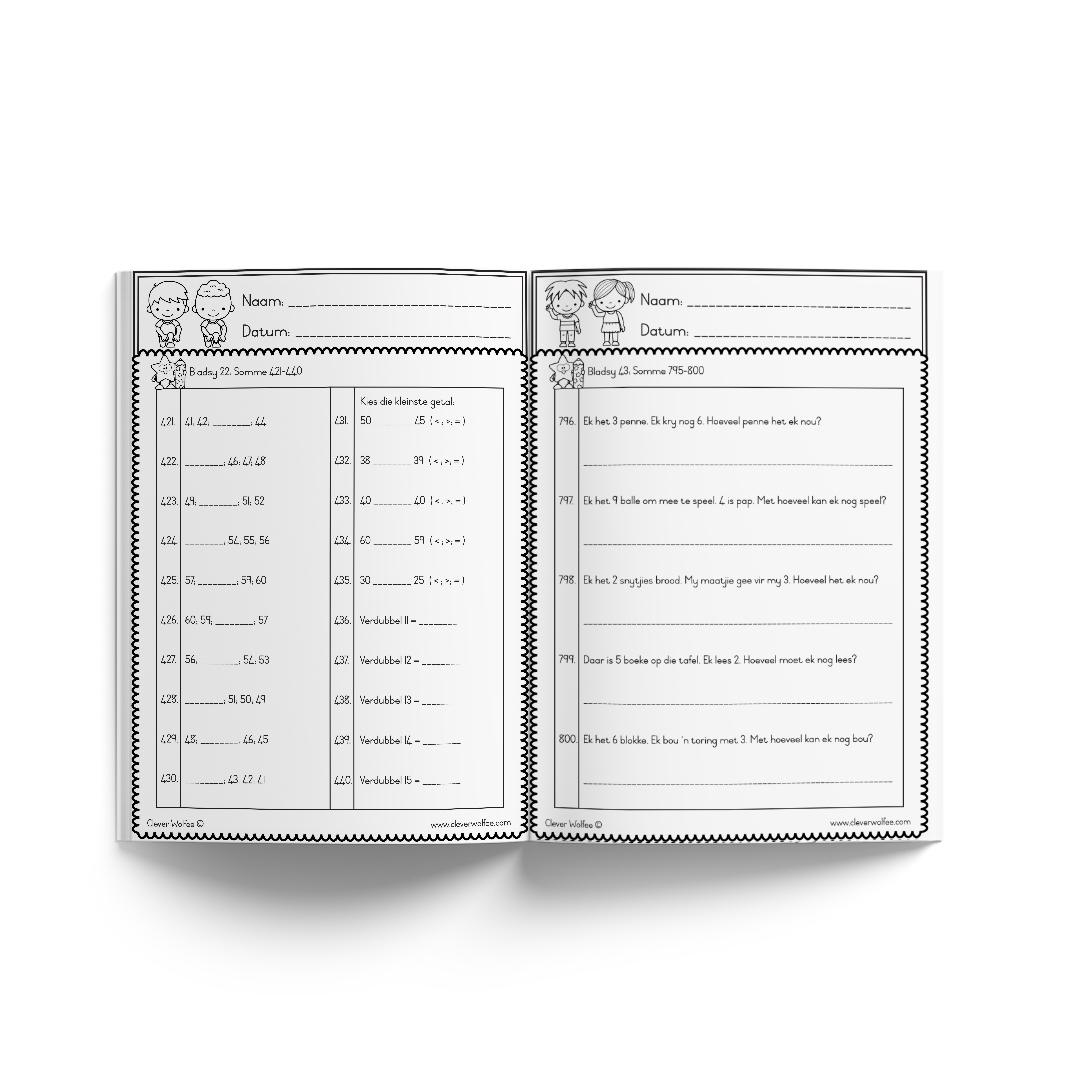Graad 1 Wiskunde 1 000 somme - Image 3