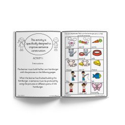 Alternative view of Speech Therapist FREEBIE Build hamburger sentence construction