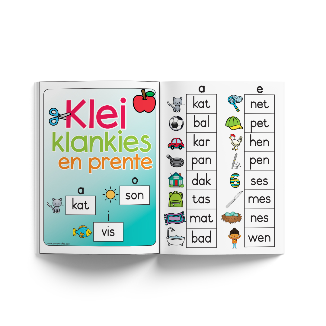Speelklei Klankkaarte - Kort Vokaalwoorde (a, e, i, o, u) - Image 2