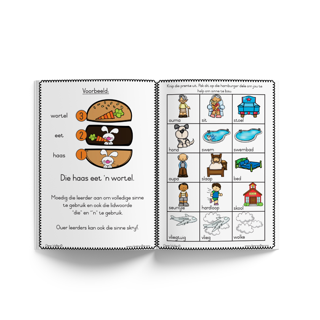 Spraakterapie FREEBIE Bou hamburger sinne - sinskonstruksie - Image 2