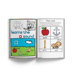 Alternative view of Little Wolf learns to read