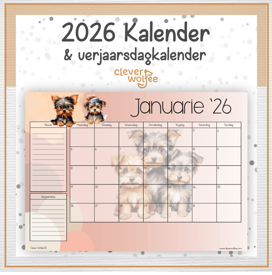 Yorkies kalender 2026